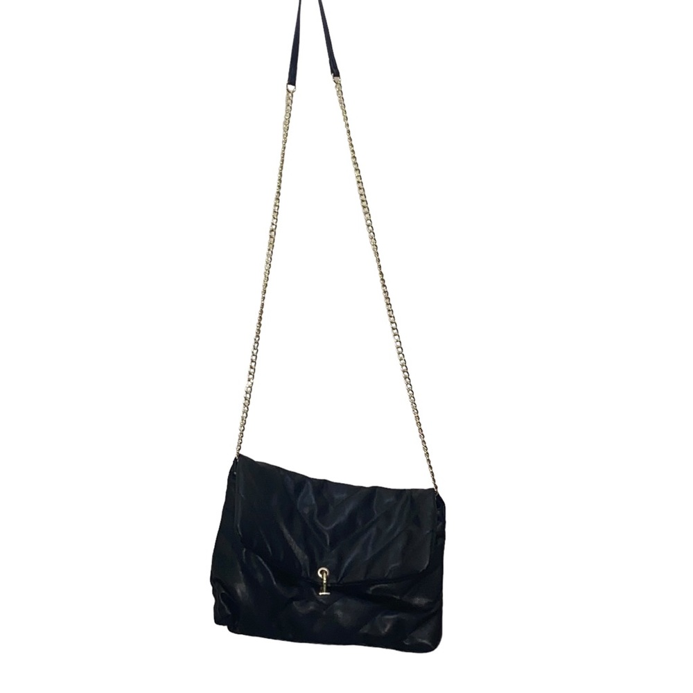 Madden girl from Steve Madden black evening cross body clutch purse w/gold chain